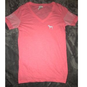 PINK V Neck Tee